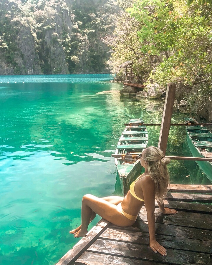 spellbound travels philippines girl at lagoon 